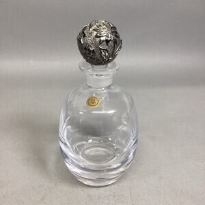 Genuine Lead Cristal Decanter Cruet W/ Stopper - Made In Italy - Over 24% Pbo